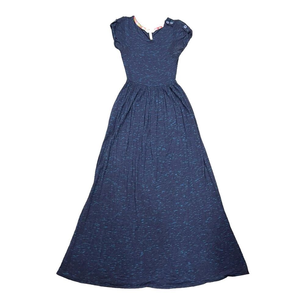 Matilda Jane Navy Heather Jersey Knit Maxi Dress Xs
